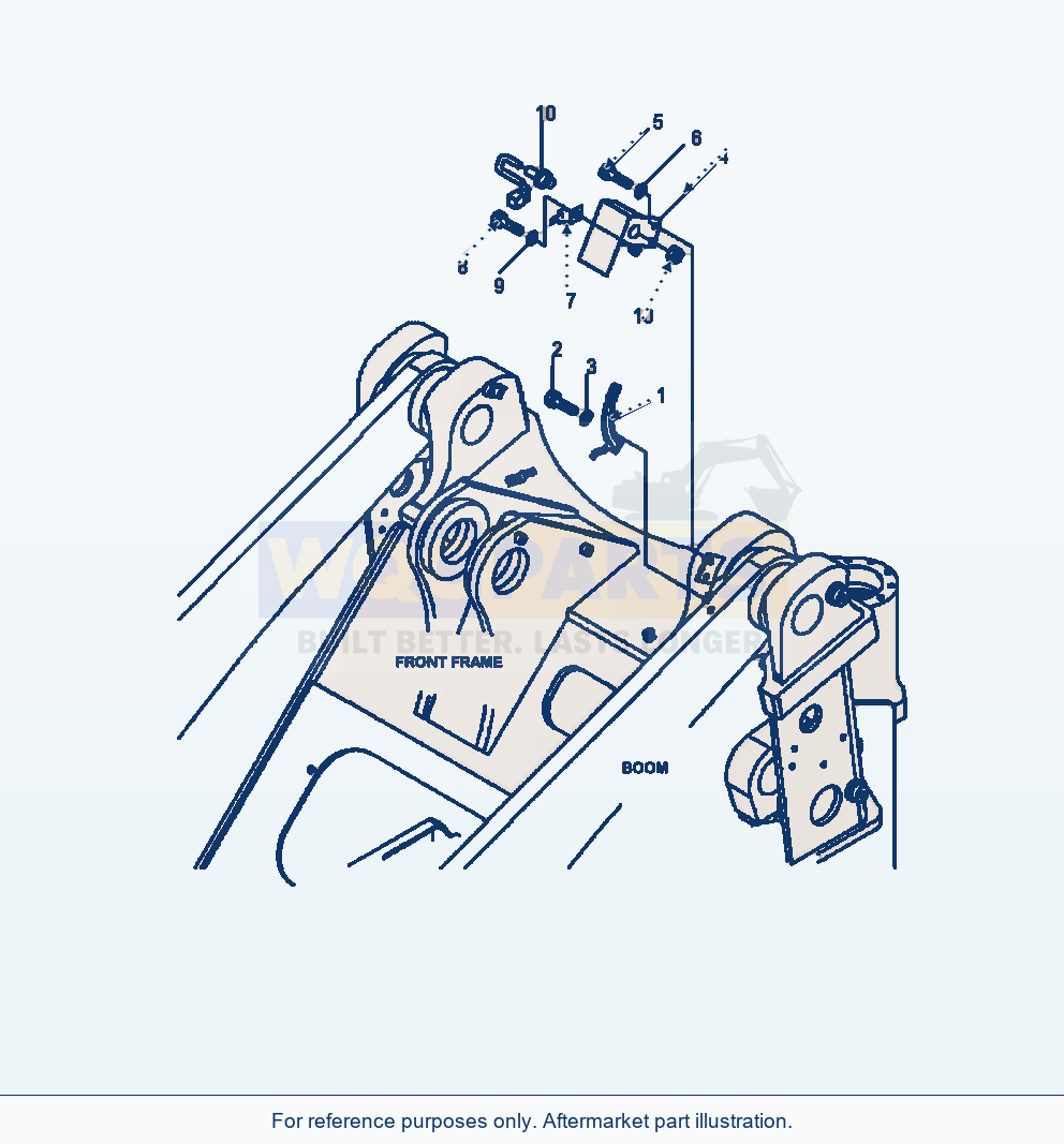Komatsu WA470-6 Boom Boom Kickout Serial A45001-UP parts diagram