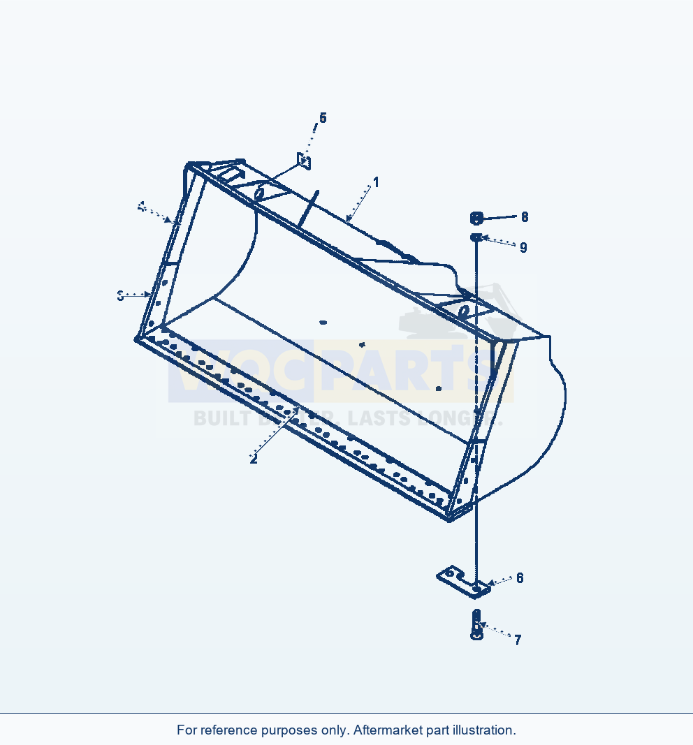 Komatsu WA470-6 Bucket 3.9 Cu. M (5.1 Cu. Yd) Serial A45001-UP parts diagram
