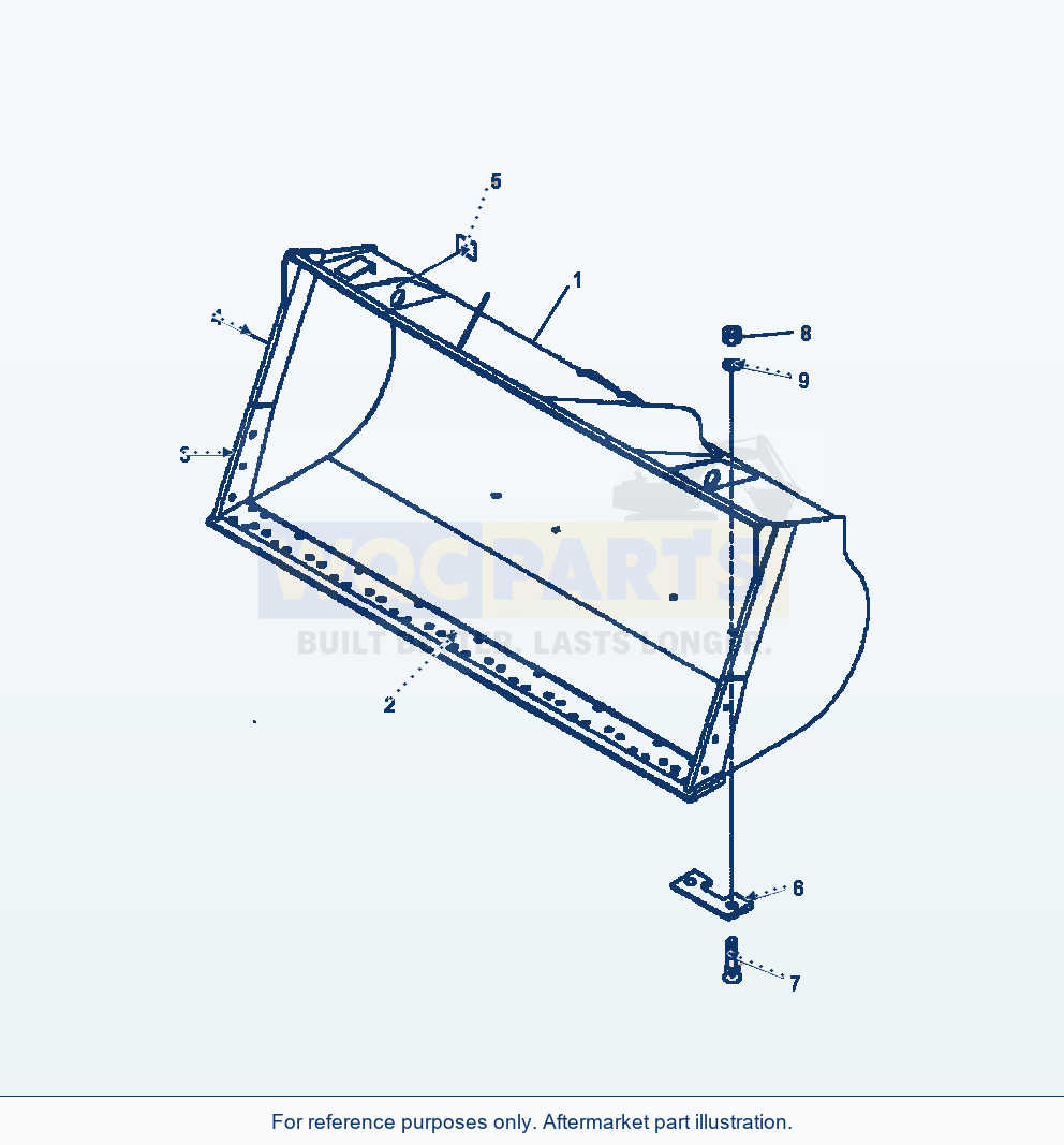 Komatsu WA470-6 Bucket 3.9 Cu. M (5.1 Cu. Yd) Serial A46001-UP parts diagram