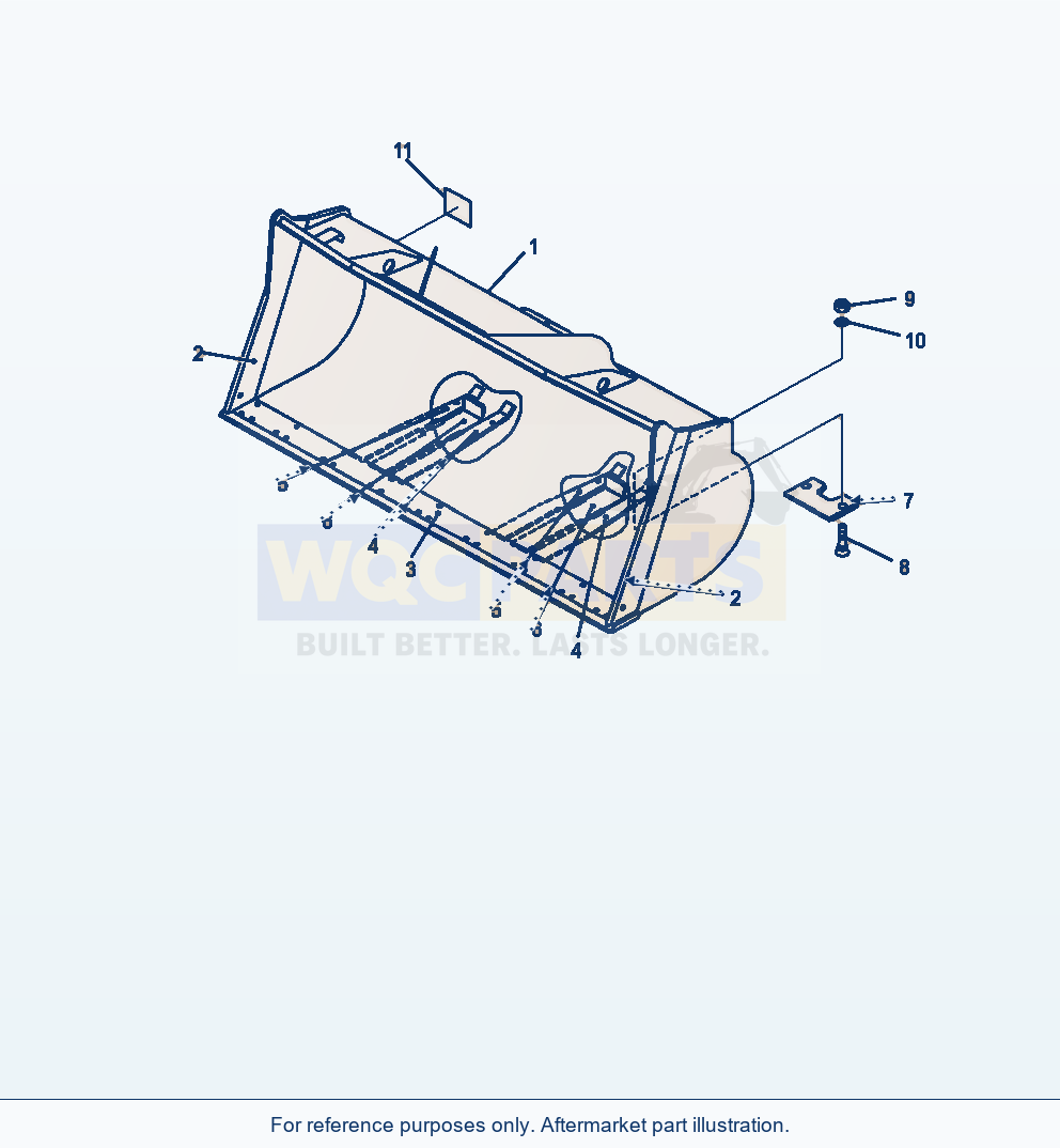 Komatsu WA470-6 Bucket 4.9 Cu. M (6.4 Cu. Yd) Serial A45001-UP parts diagram