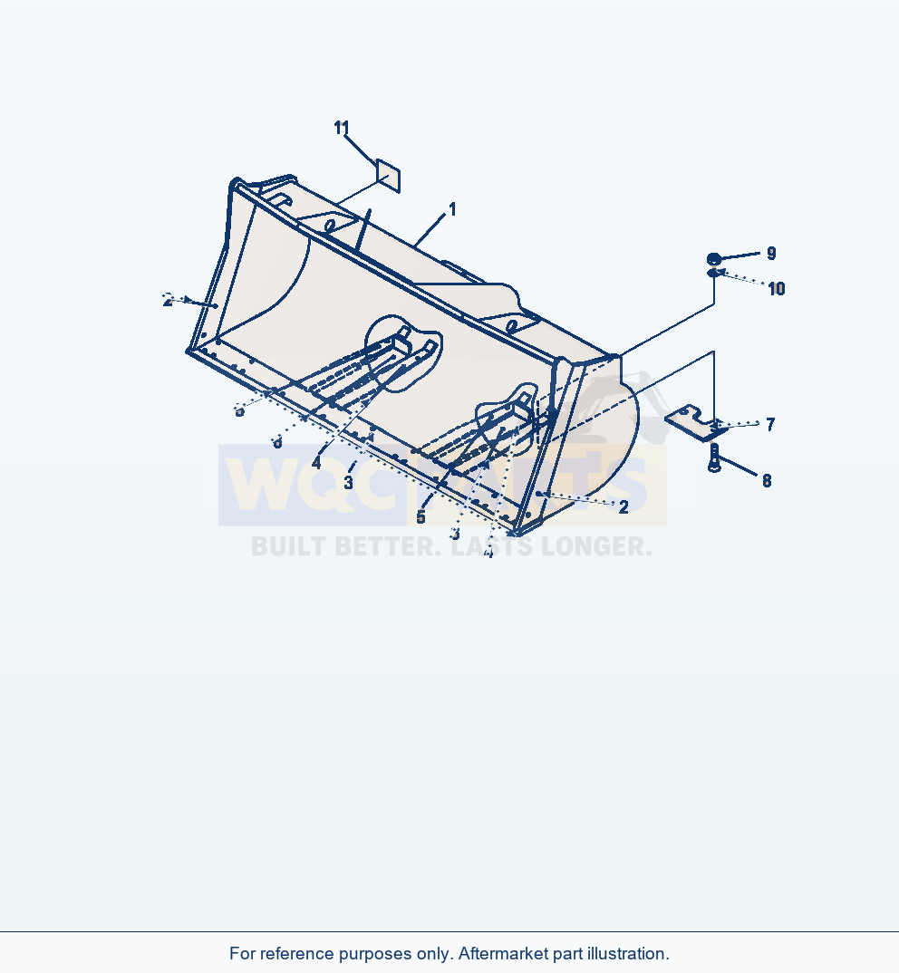 Komatsu WA470-6 Bucket 4.9 Cu. M (6.4 Cu. Yd) Serial A46001-UP parts diagram