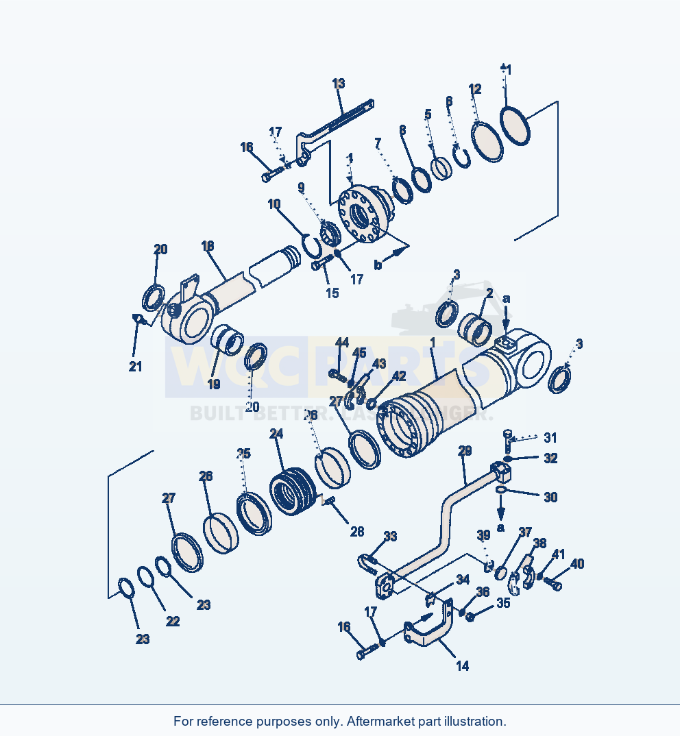 Komatsu WA470-6 Bucket Cylinder High Lift Boom parts diagram