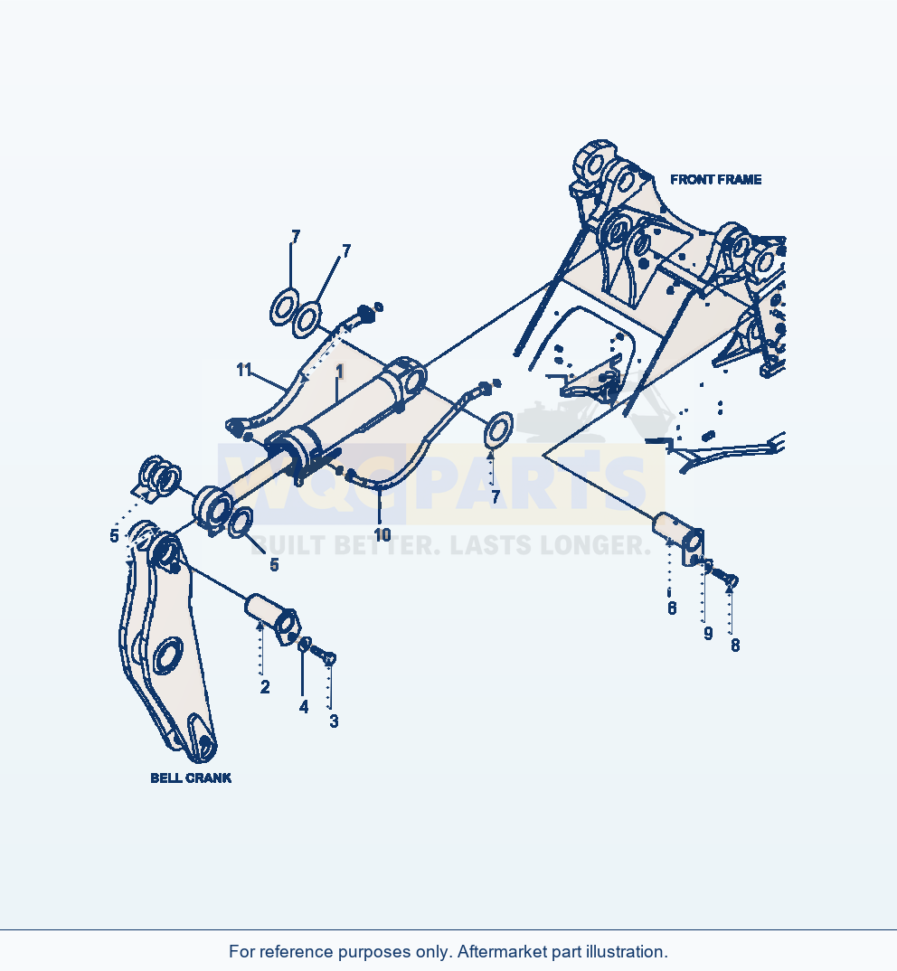 Komatsu WA470-6 Bucket Cylinder Mounting Pins parts diagram