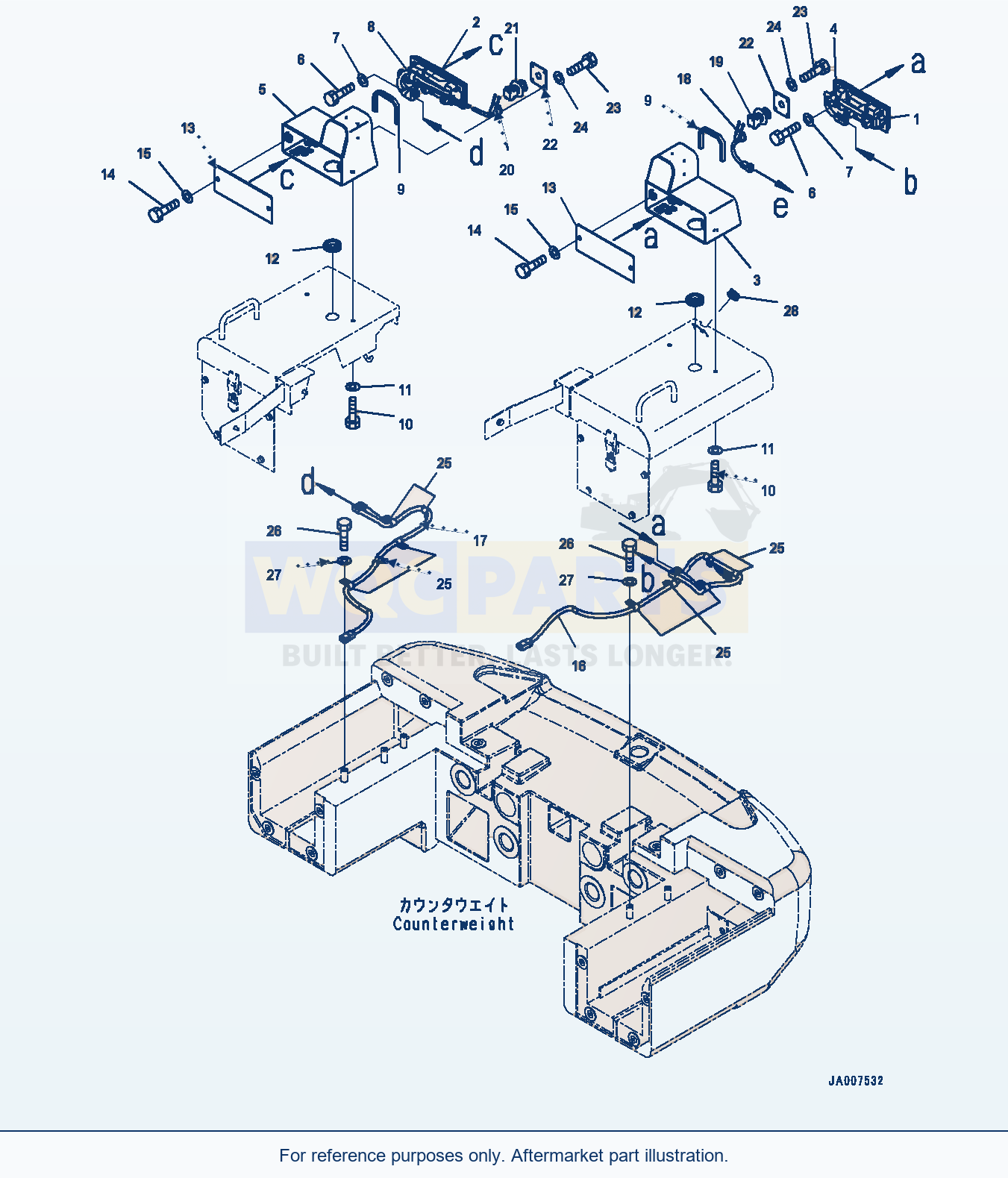 Komatsu WA470-6A Battery Box, Rear Combination Lamp (#90047-) parts diagram