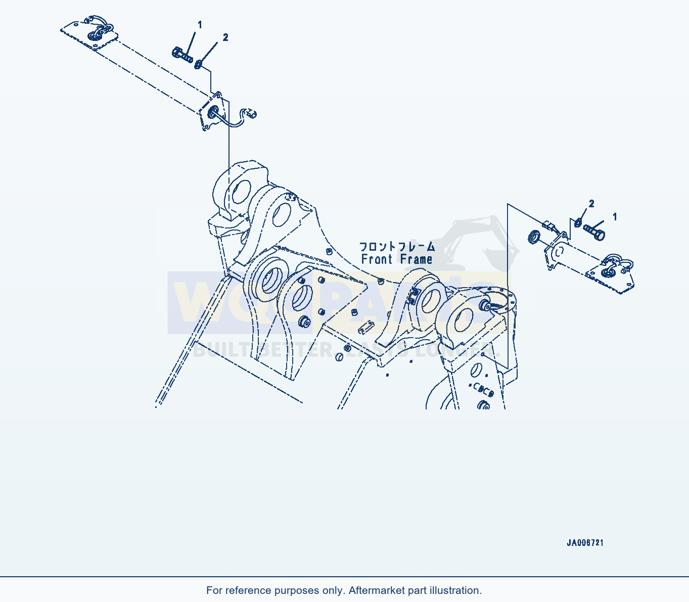 Komatsu WA470-6A Front Lamp, Bolt (#90435-) parts diagram
