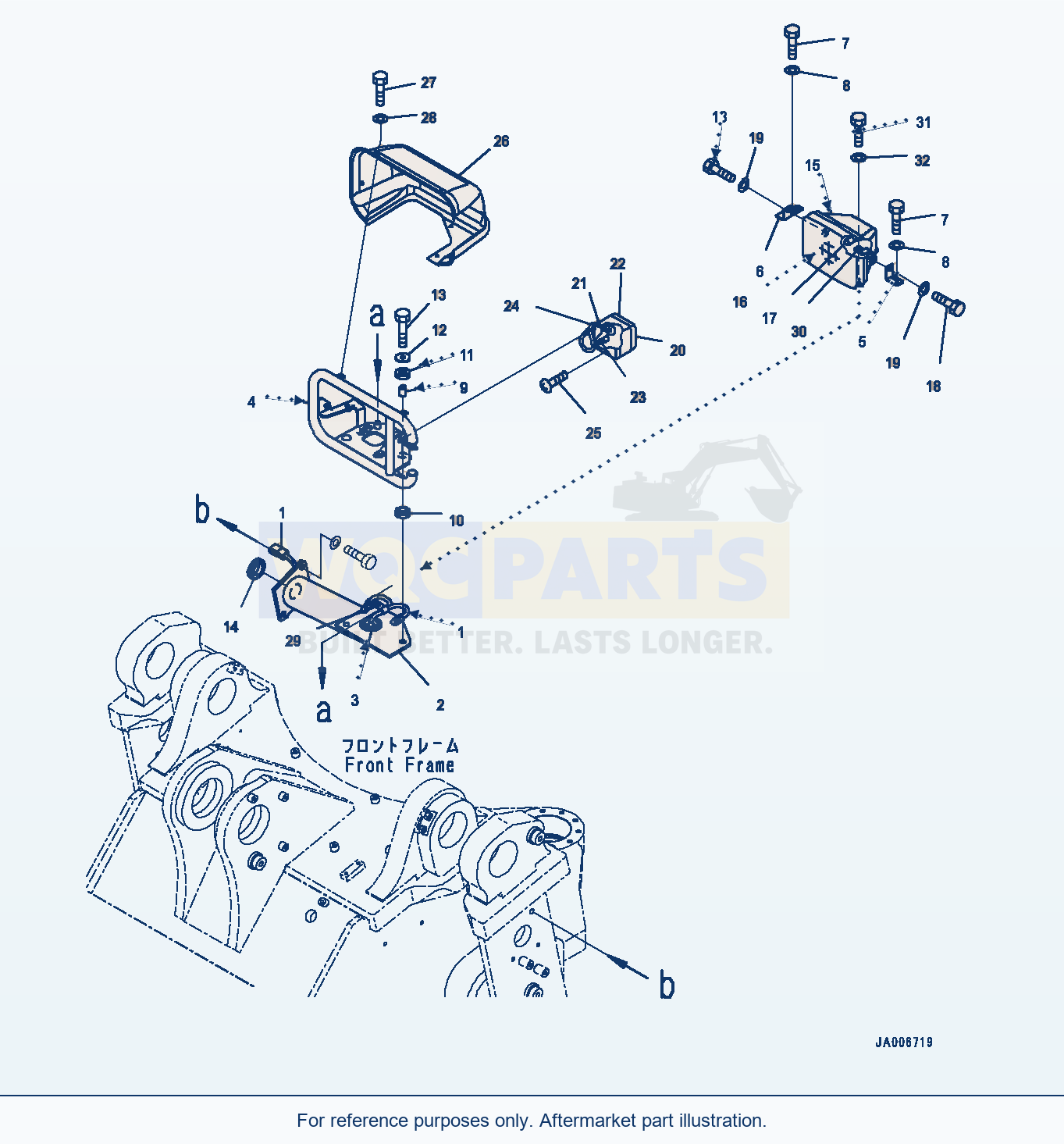 Komatsu WA470-6A Front Lamp, L.H. (#90435-) parts diagram