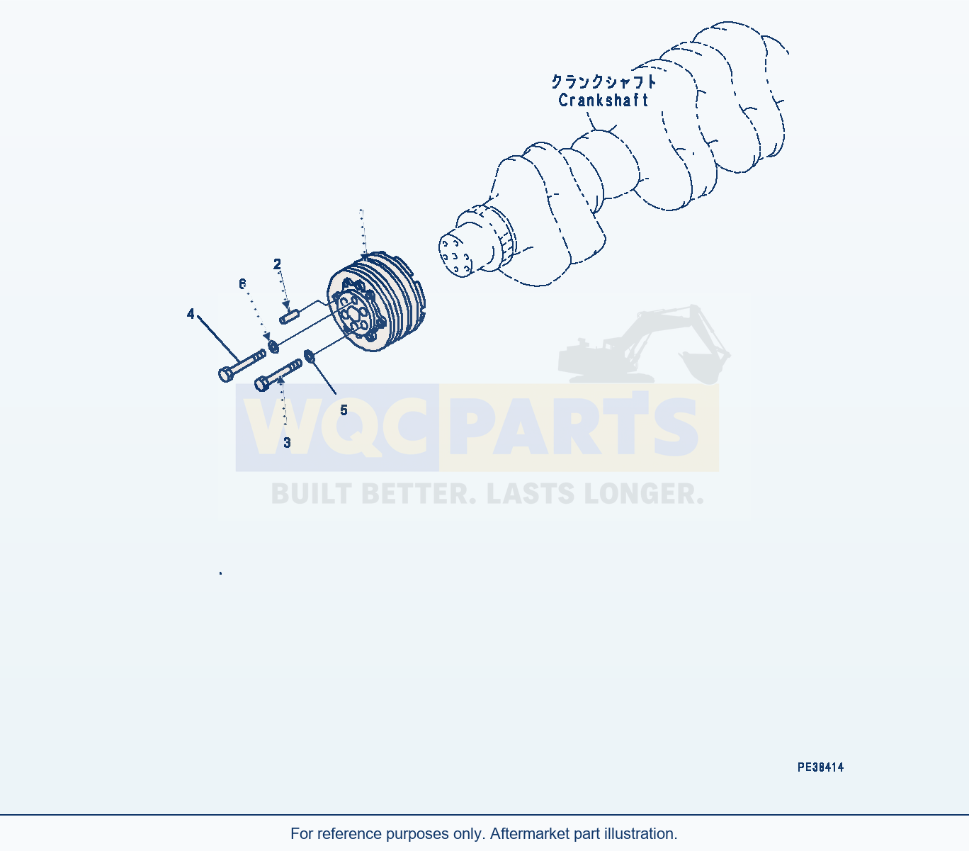 Komatsu WA470-6A Crank Pulley, Non Hardening Spec. (#567555-) parts diagram