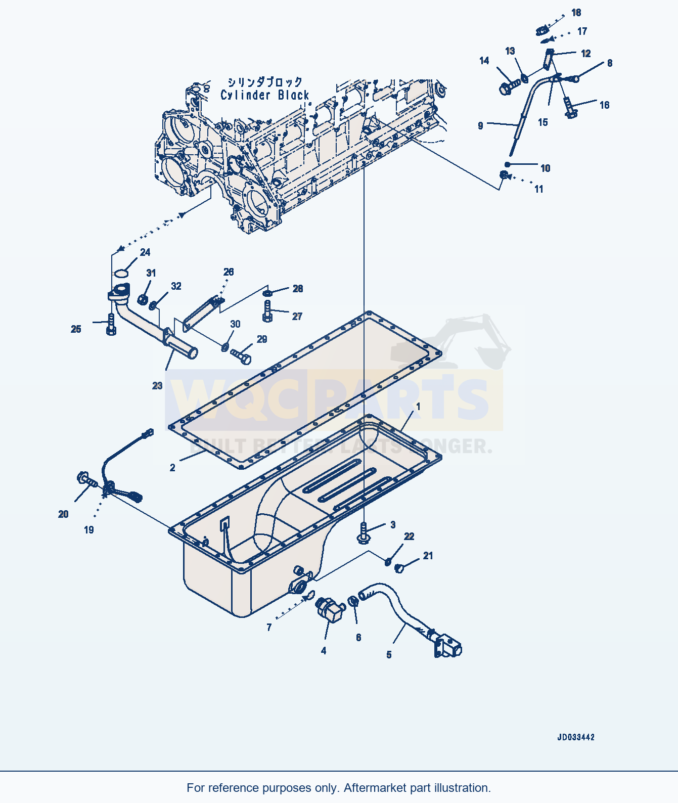 Komatsu WA470-6A Oil Pan And Suction Tube (#567555-) parts diagram