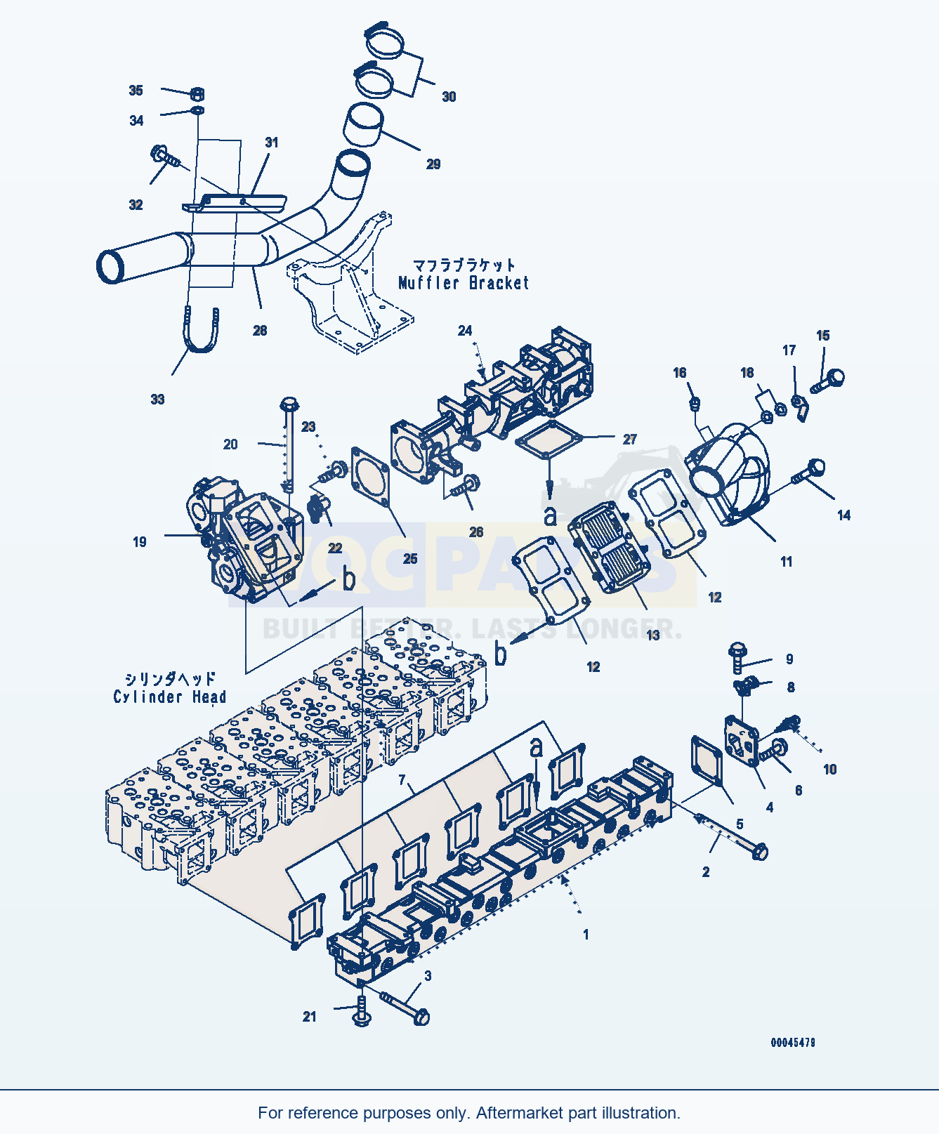 Komatsu WA470-6A Air Intake Manifold And Connection (#567555-) parts diagram