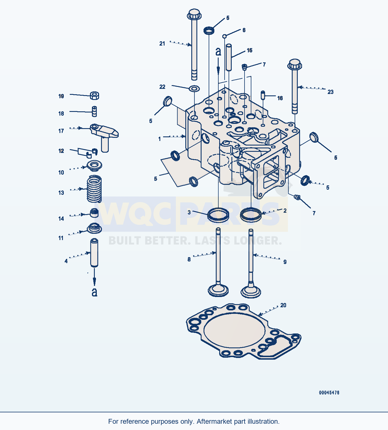 Komatsu WA470-6A Cylinder Head (#567555-) parts diagram