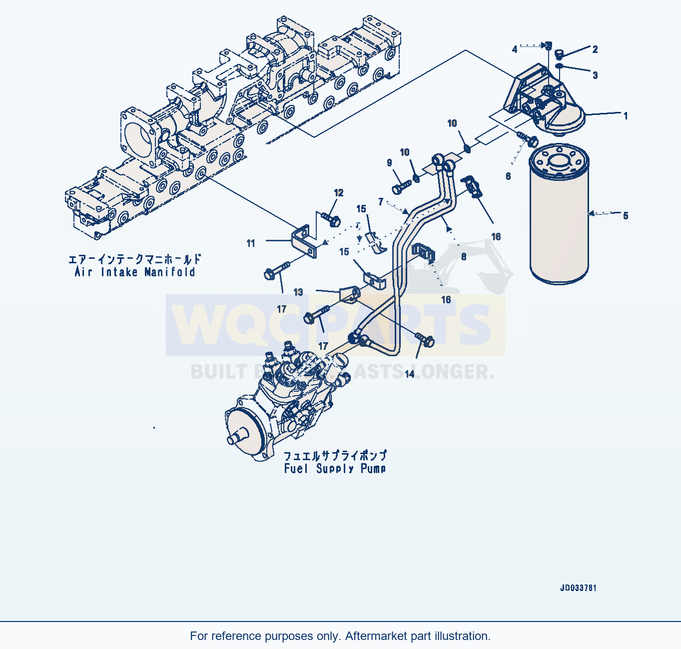 Komatsu WA470-6A Fuel Filter And Piping (#568996-) parts diagram