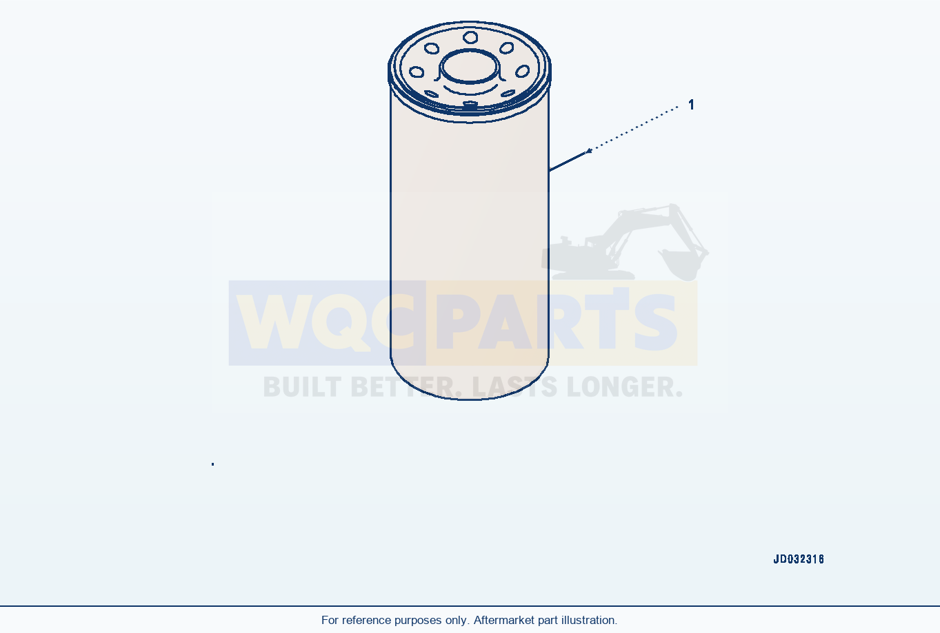 Komatsu WA470-6A Fuel Filter Cartridge, Service Only (#568996-) parts diagram