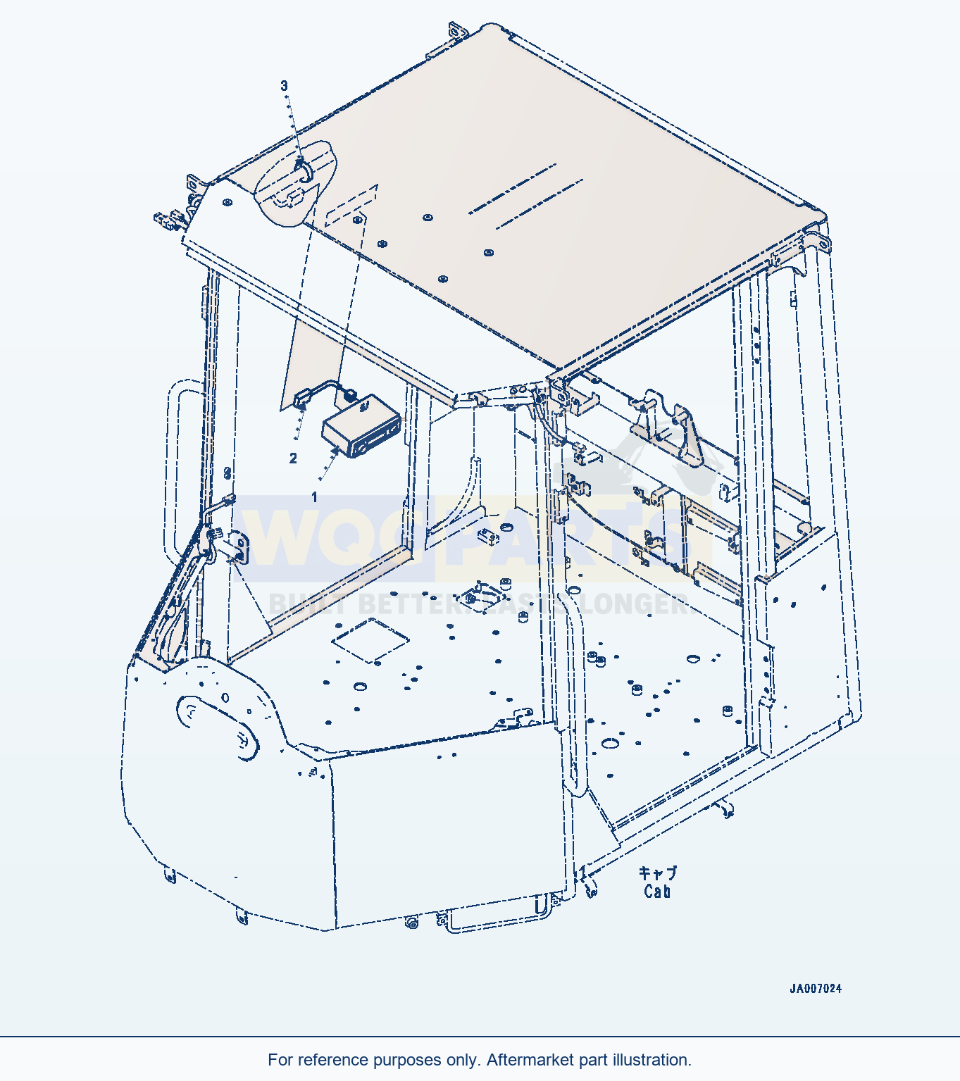 Komatsu WA470-6A Radio, Radio, Kal — Radio (#90047-) parts diagram