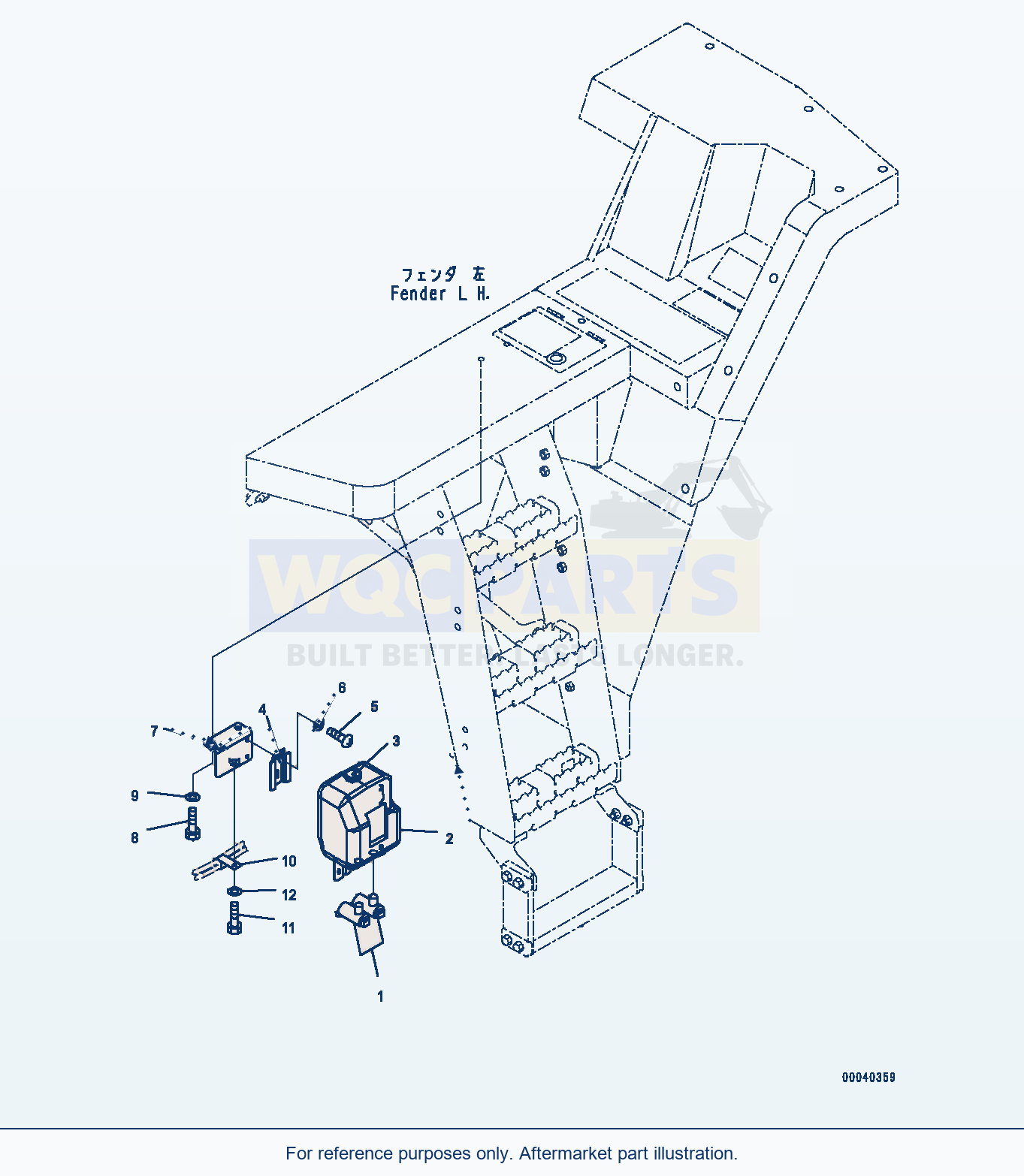 Komatsu WA470-6A Window Washer Tank (#90216-) parts diagram