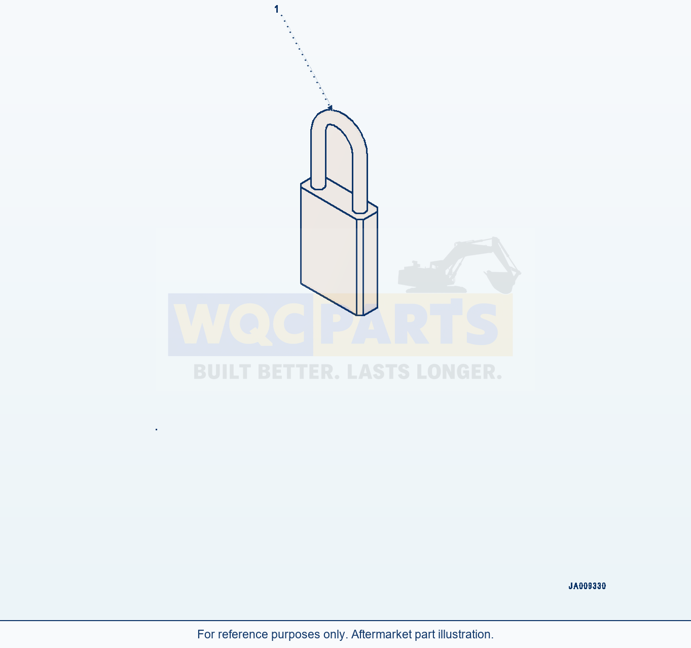 Komatsu WA470-7 Padlock, Without Tool Kit — Padlock (#10001-) parts diagram