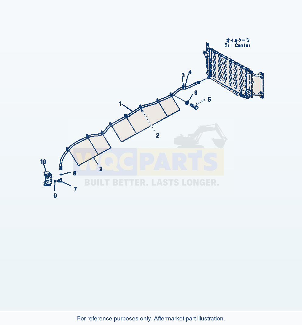 Komatsu WA470-7 Cooling Piping parts diagram