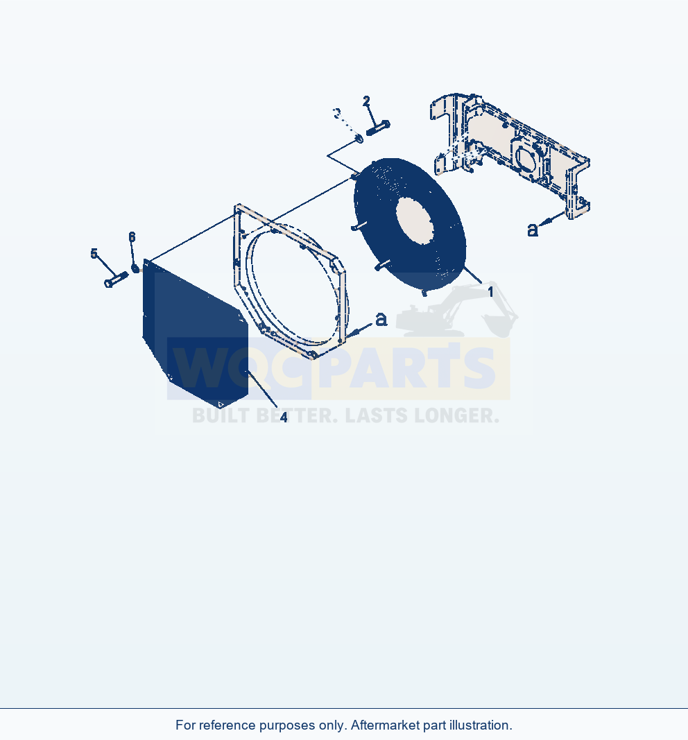 Komatsu WA470-7 Radiator Fan Guard parts diagram