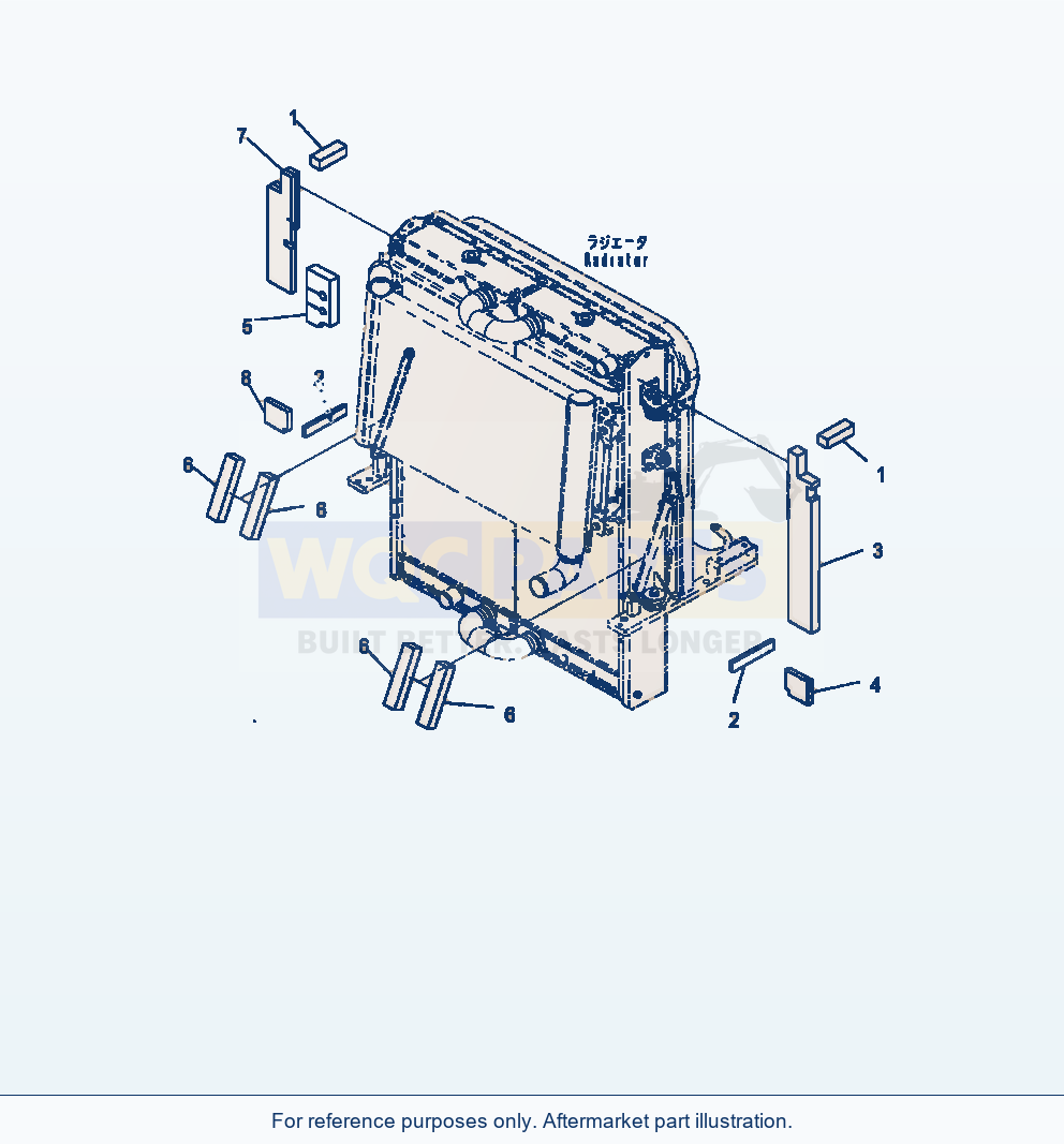 Komatsu WA470-7 Radiator Sheet parts diagram