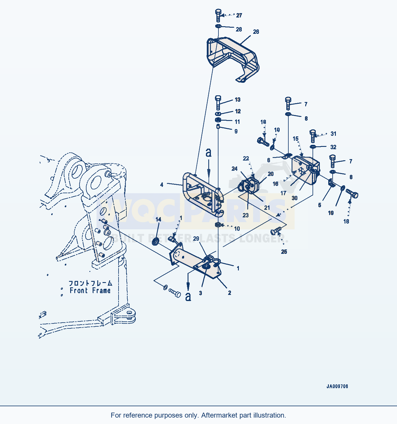 Komatsu WA470-7 Front Lamp, L.H. (#10001-) parts diagram