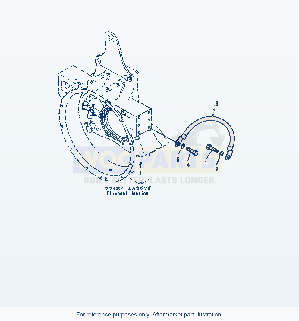 Komatsu WA470-7 Rear Wiring Harness Ground Cable parts diagram