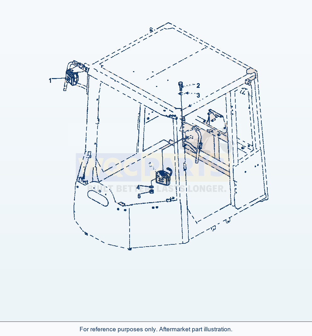 Komatsu WA470-7 Working Lamp parts diagram