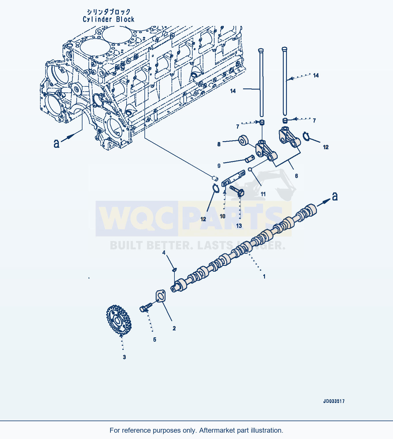 Komatsu WA470-7 Camshaft, Camshaft And Cam Follower (#760611-) parts diagram