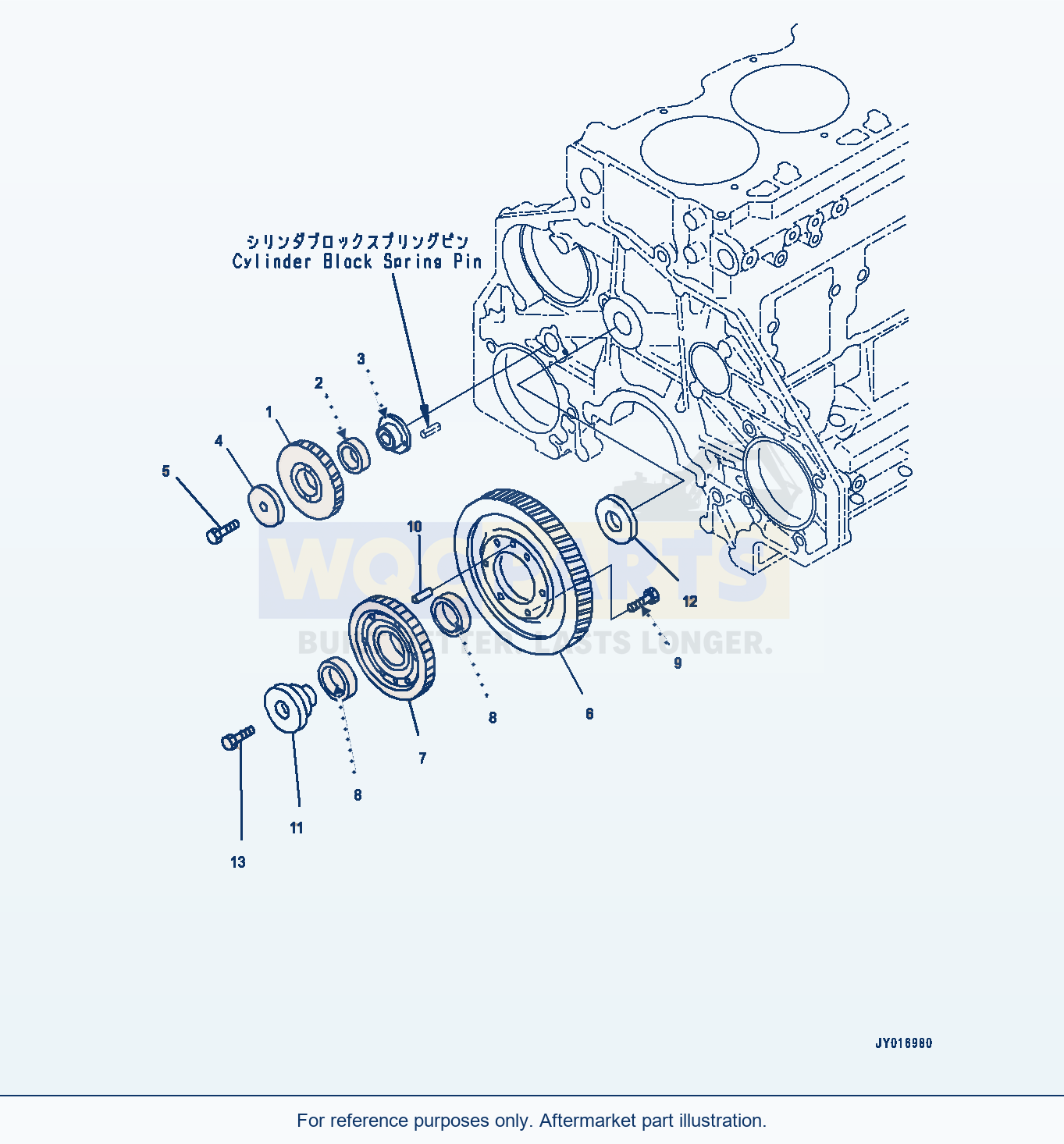 Komatsu WA470-7 Idle Gears (#760611-) parts diagram