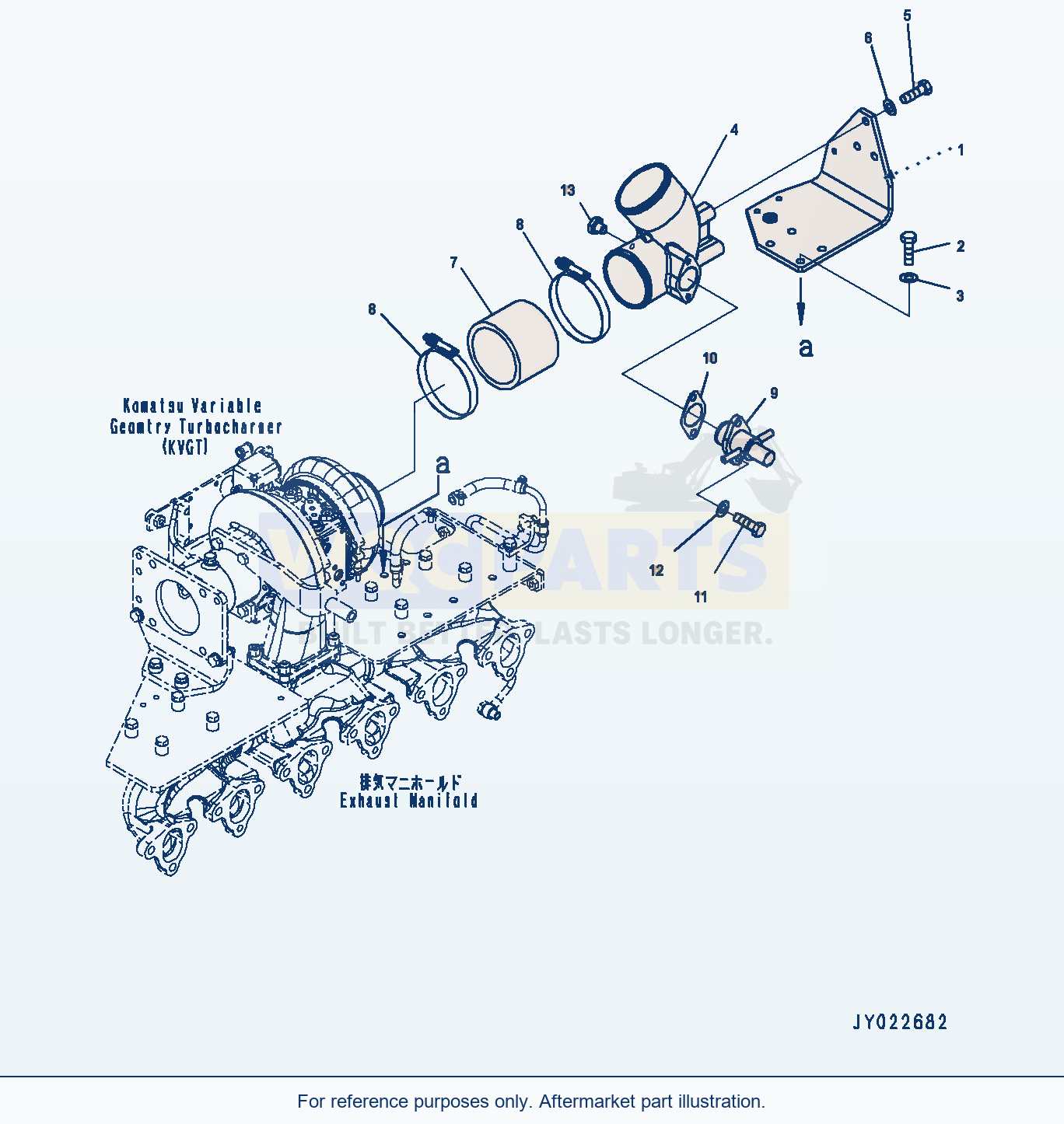 Komatsu WA470-7 Air Cleaner Piping (#760611-) parts diagram