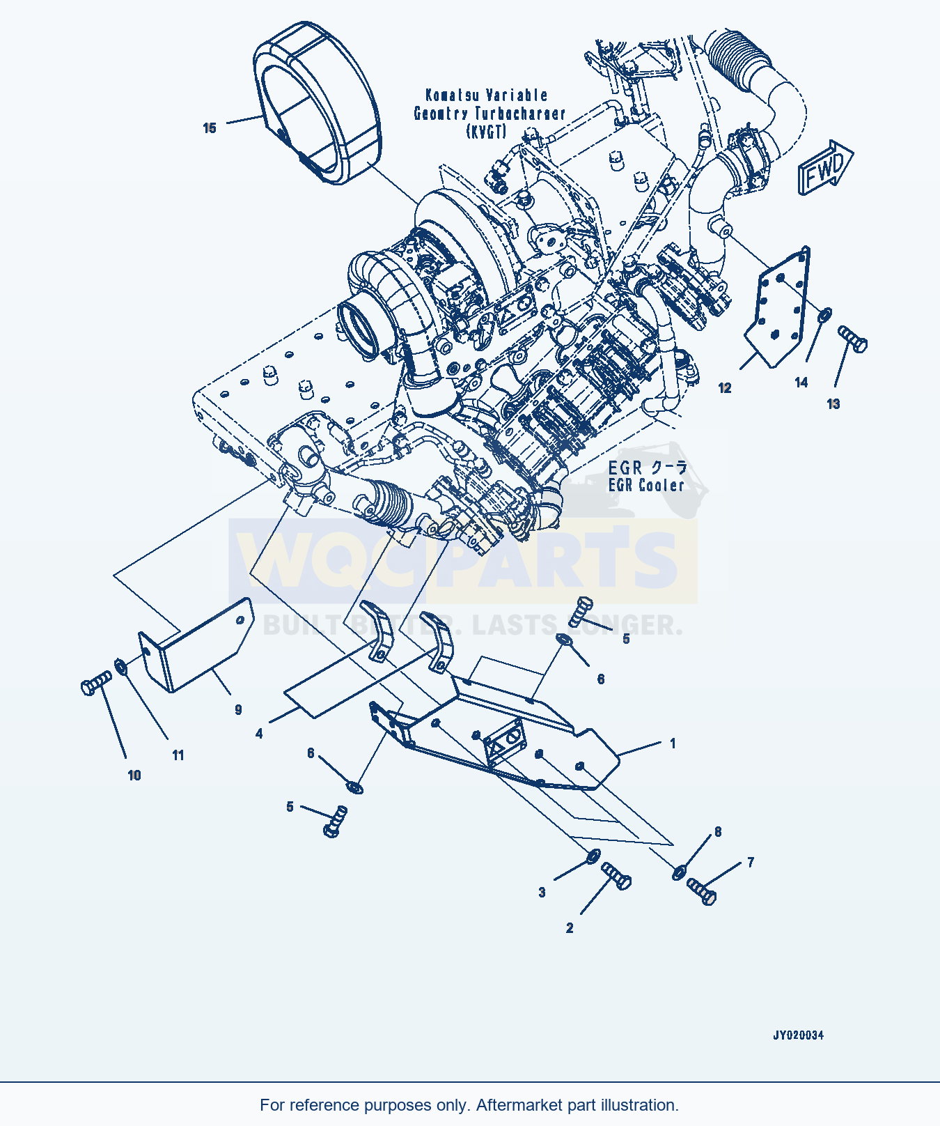 Komatsu WA470-7 Heat Shield (#760611-) parts diagram