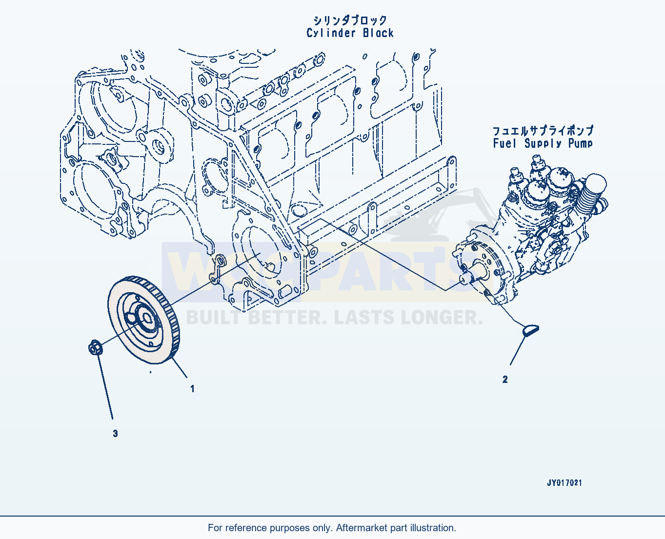Komatsu WA470-7 Fuel Supply Pump Drive (#760611-) parts diagram