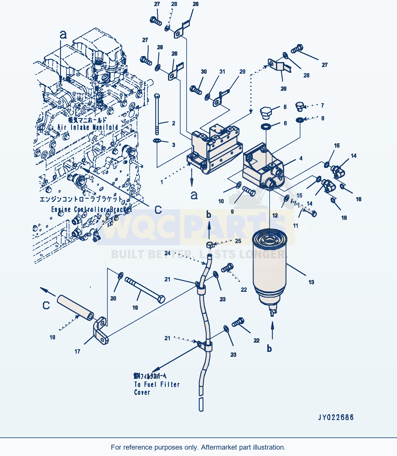 Komatsu WA470-7 Prefilter (#760611-) parts diagram