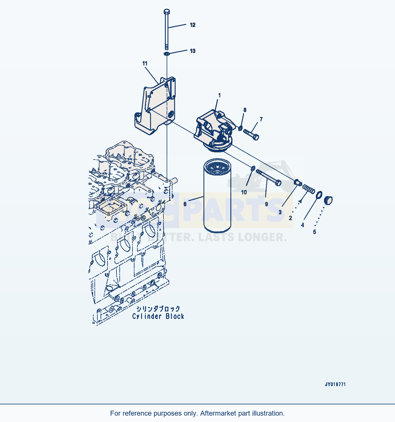 Komatsu WA470-7 Engine Oil Filter (#760611-) parts diagram