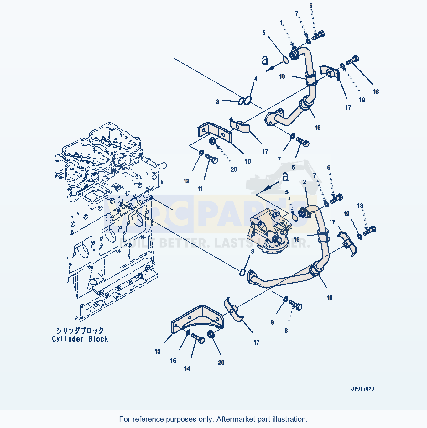 Komatsu WA470-7 Engine Oil Filter, Piping (#760611-) parts diagram
