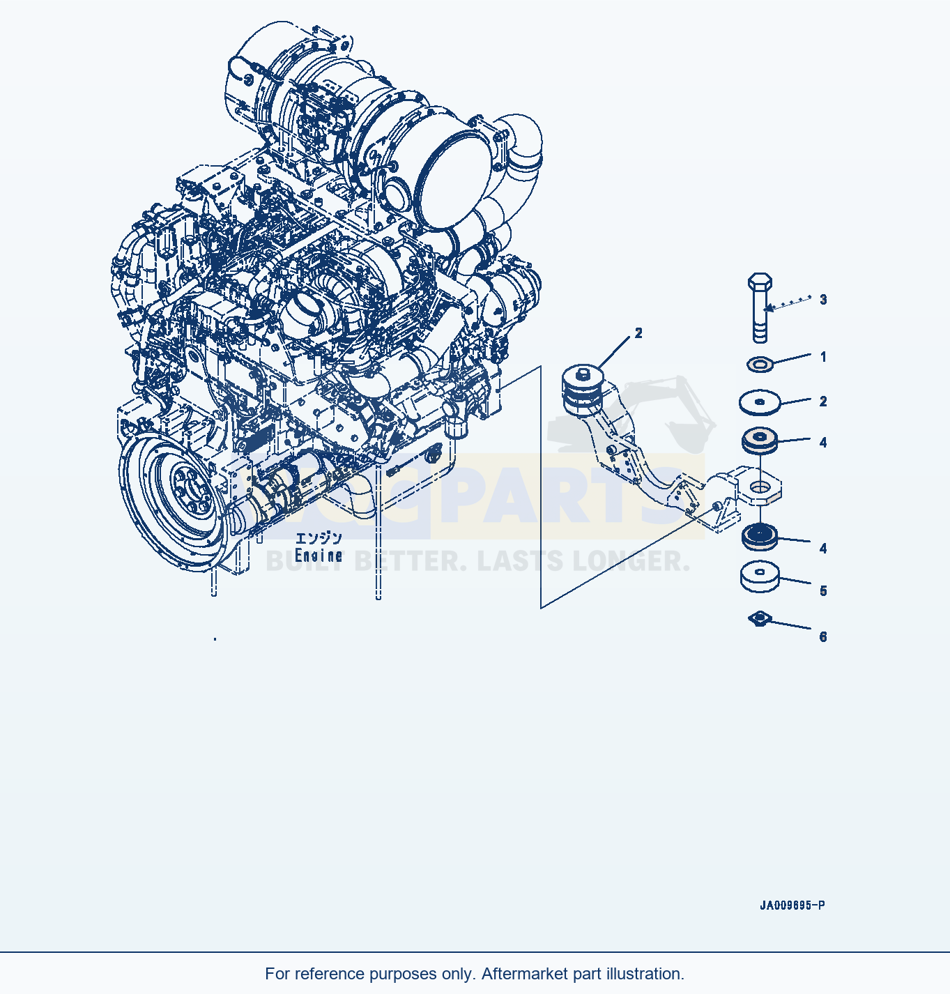 Komatsu WA470-7 Engine Mounting (#10001-) parts diagram