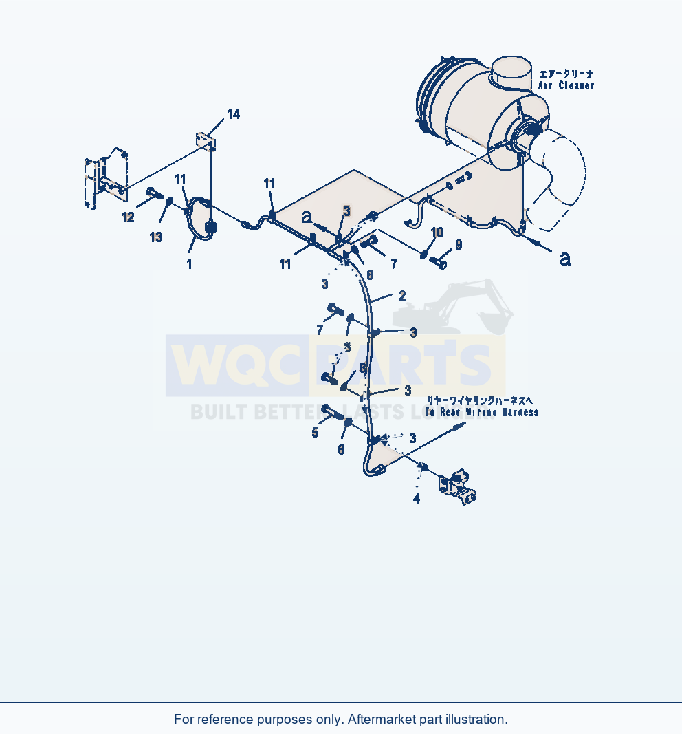 Komatsu WA470-7 Engine Related Parts Dust Indicator parts diagram