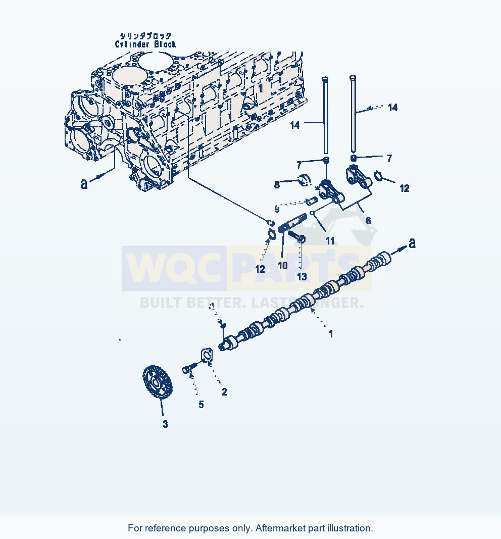 Komatsu WA470-7 Camshaft Camshaft And Cam Follower parts diagram