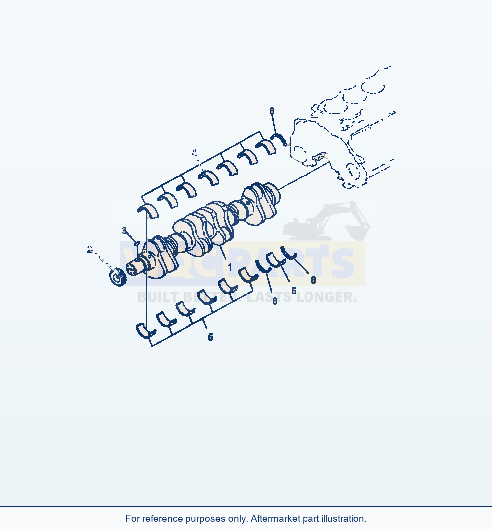 Komatsu WA470-7 Crankshaft parts diagram