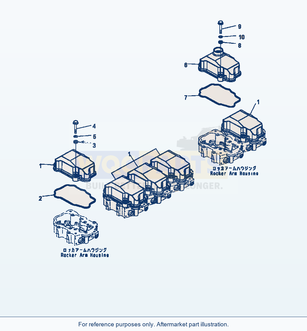 Komatsu WA470-7 Cylinder Head Cover parts diagram