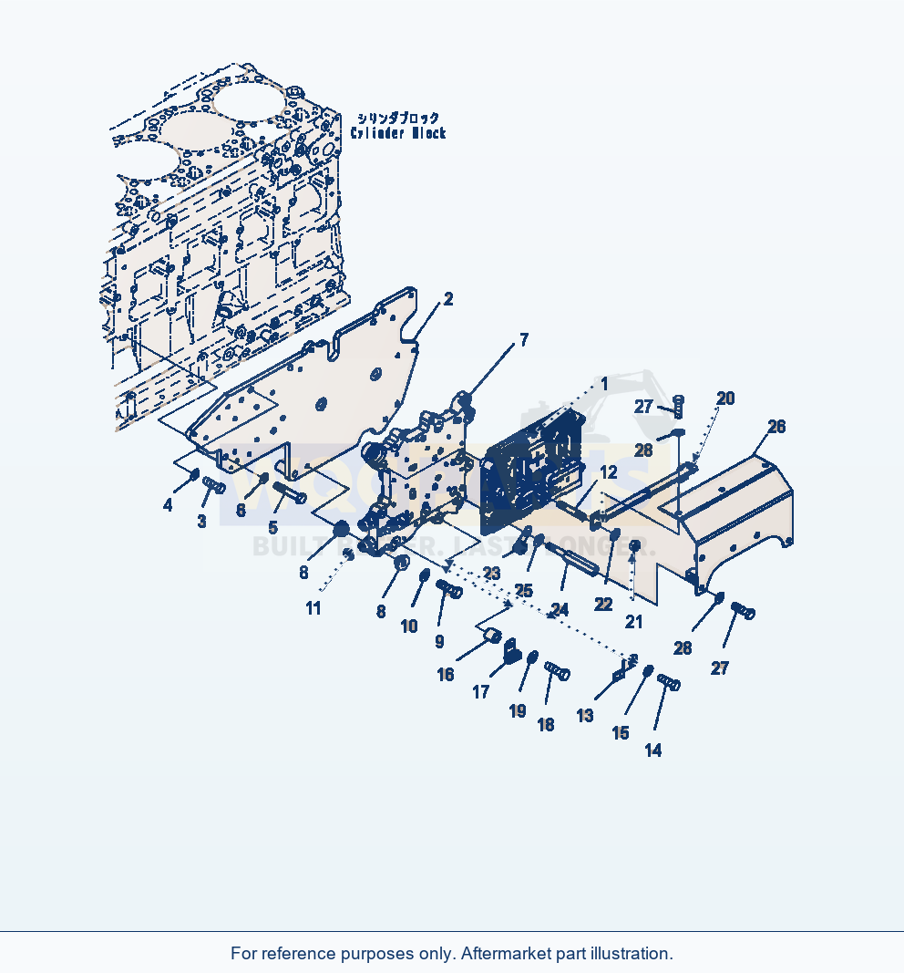 Komatsu WA470-7 Fuel Controller parts diagram