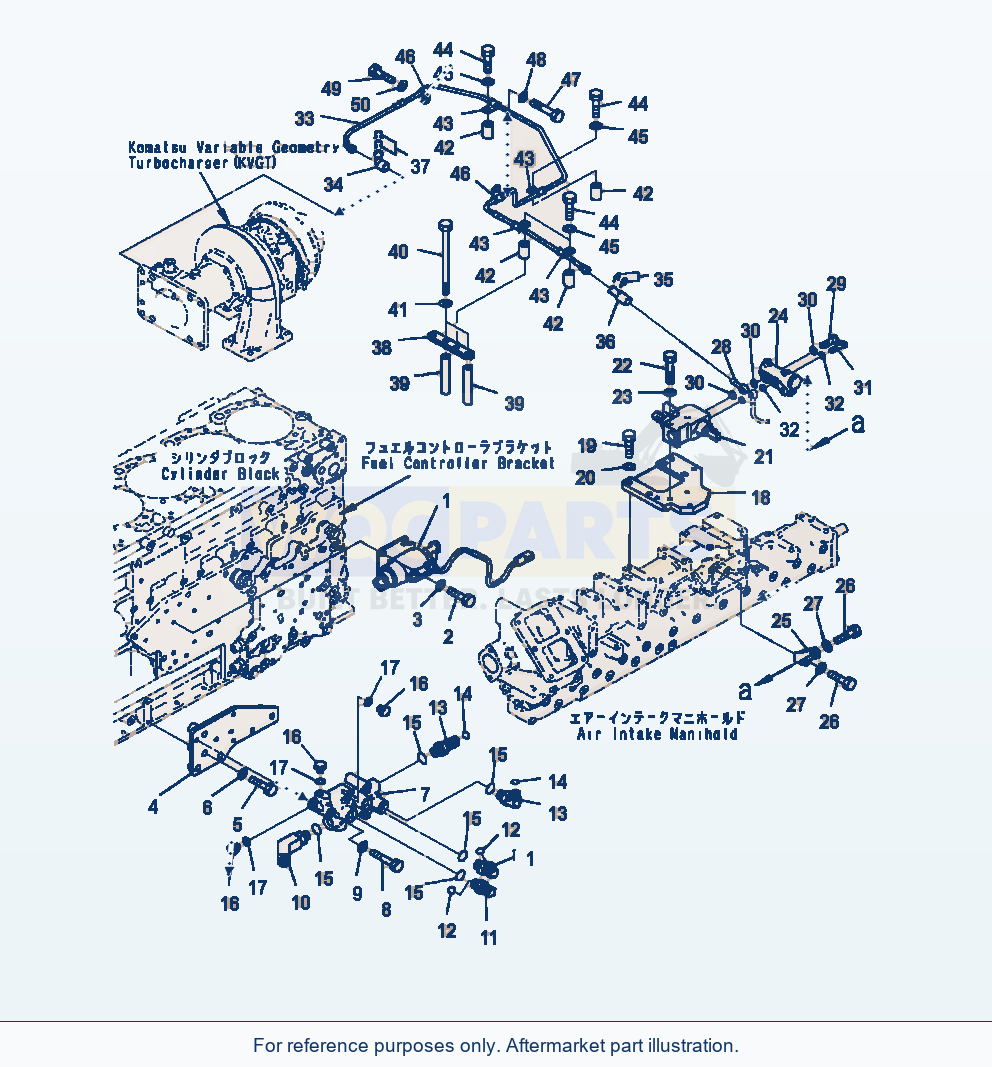 Komatsu WA470-7 Fuel Filter And Fuel Priming Pump Priming Pump parts diagram