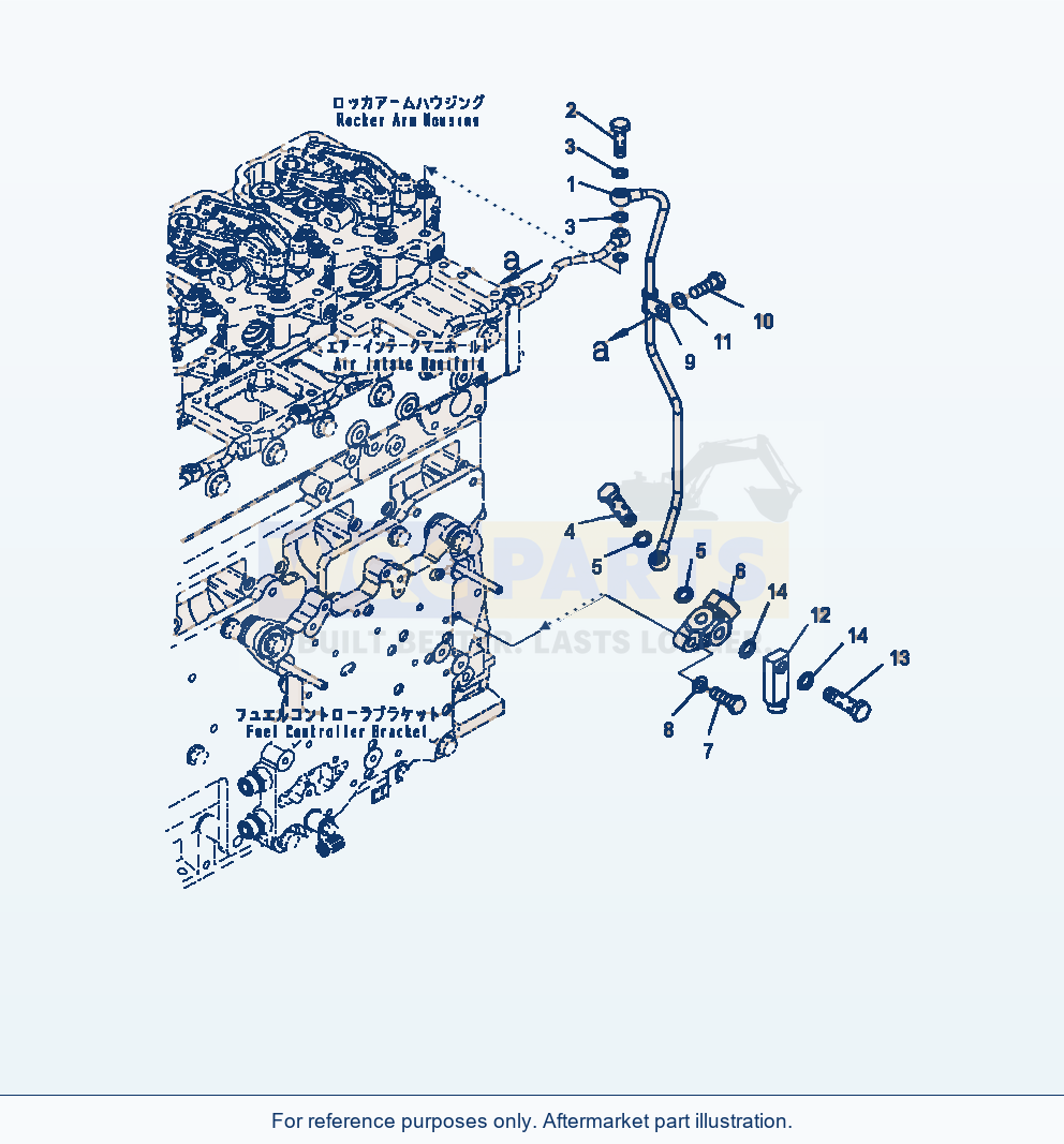 Komatsu WA470-7 Fuel Return parts diagram