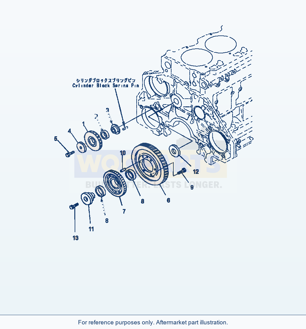 Komatsu WA470-7 Idle Gears parts diagram
