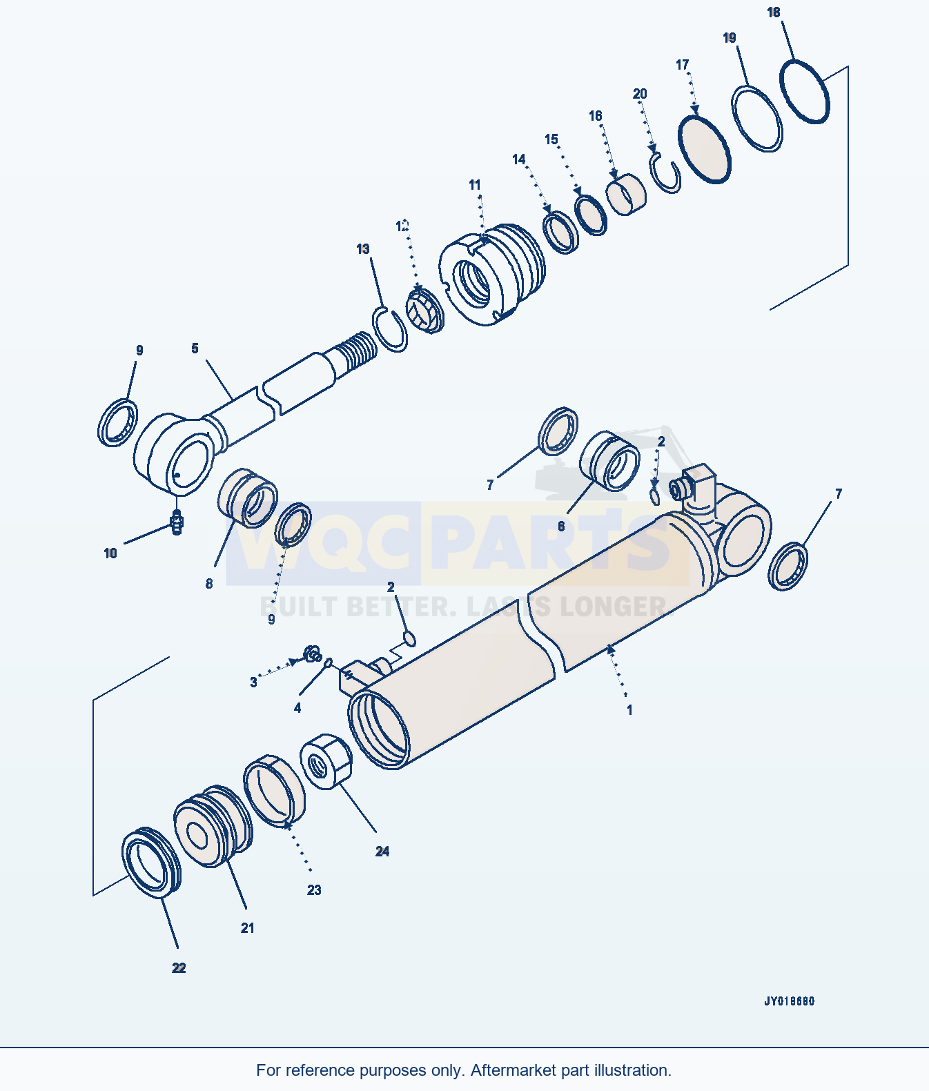 Komatsu WA470-7 Steering Cylinder, L.H. (#10001-) parts diagram
