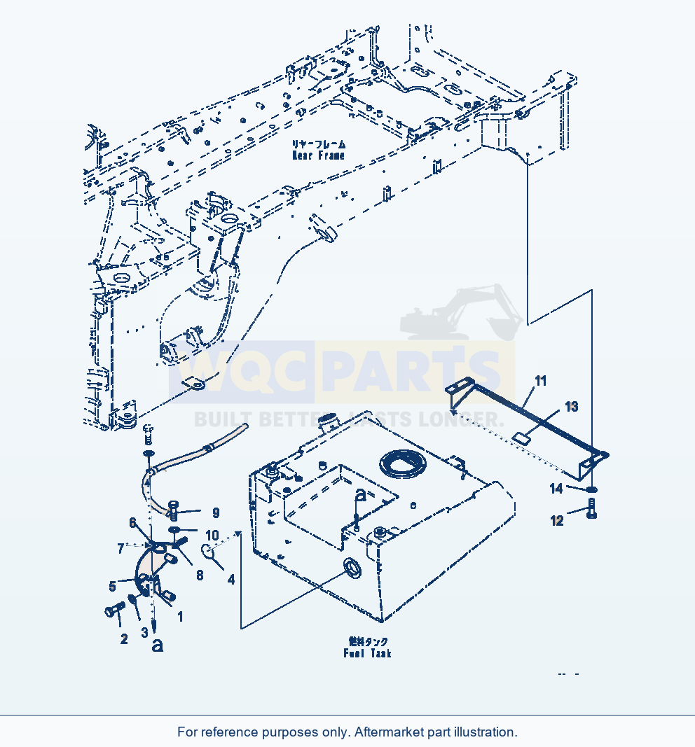 Komatsu WA470-7 Fuel Tank Sensor parts diagram