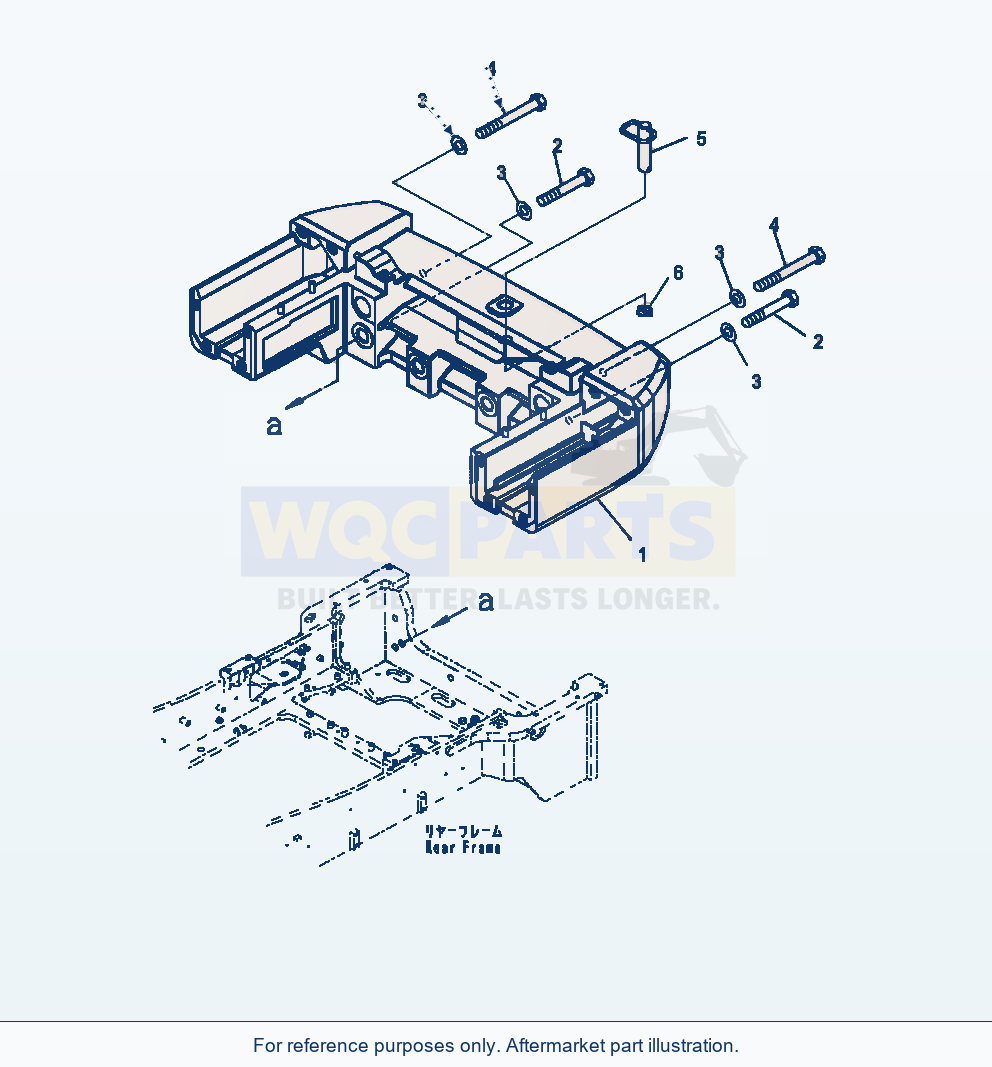 Komatsu WA470-7 Counterweight 1595 Kg parts diagram