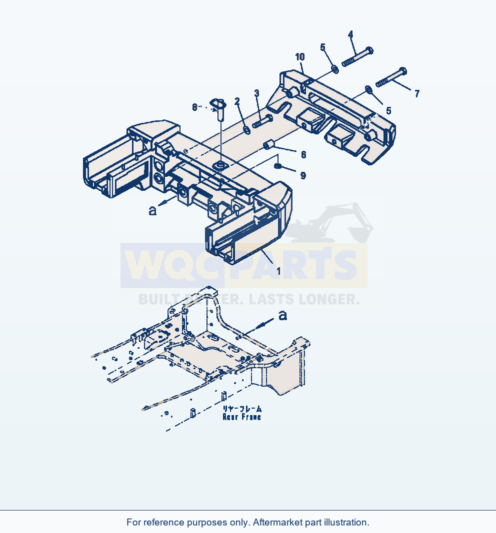 Komatsu WA470-7 Counterweight Additional 385 Kg parts diagram