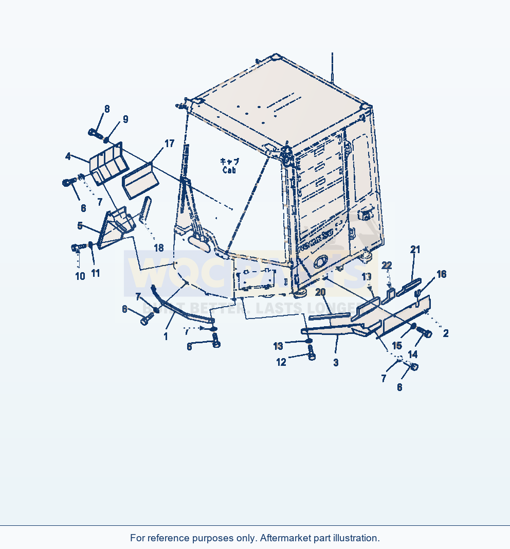 Komatsu WA470-7 Floor Cover parts diagram