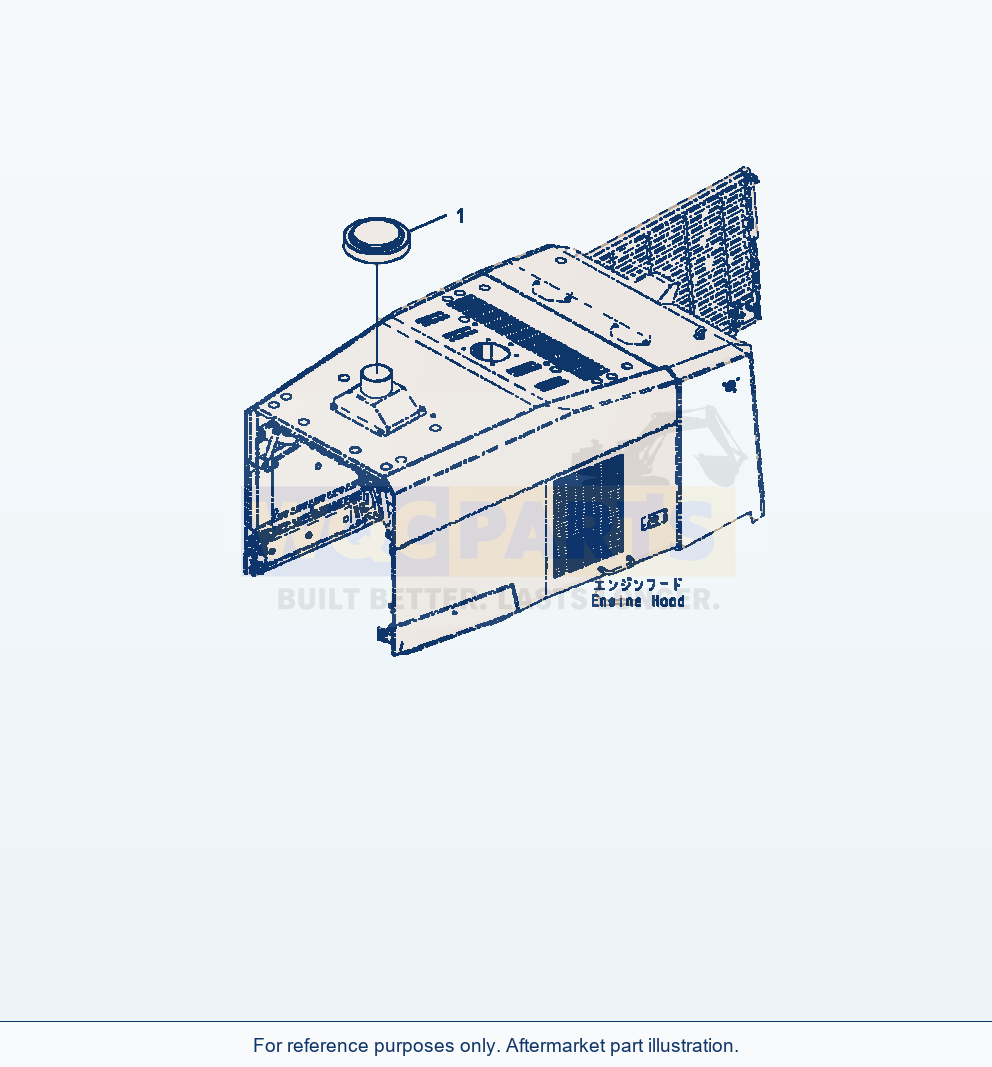 Komatsu WA470-7 Hood Cap parts diagram