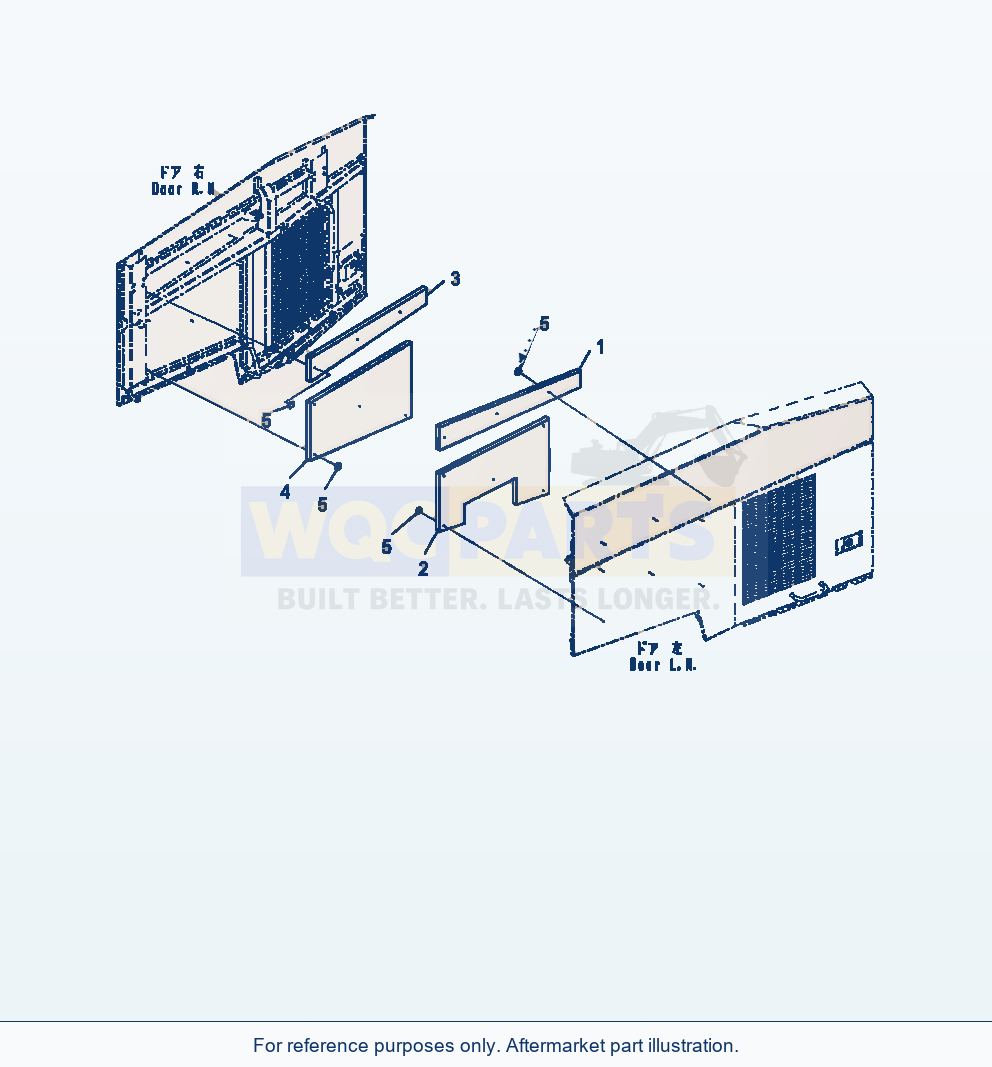 Komatsu WA470-7 Hood Door Sheet parts diagram