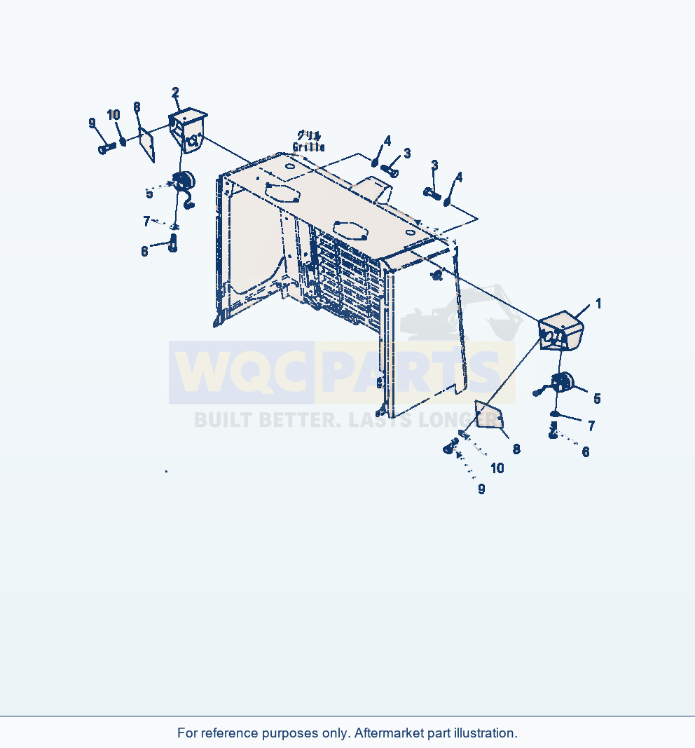 Komatsu WA470-7 Hood Lamp parts diagram
